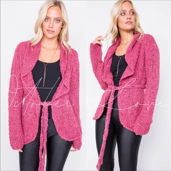 🔥 Raspberry Cardigan - Picture 1 of 4